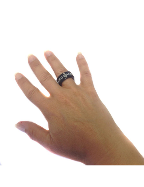 Black CHANEL T53 "coco chanel" ring
