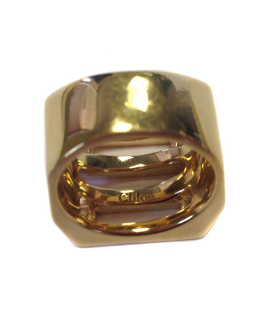 CHLOE ring size 56.5 Golden brass