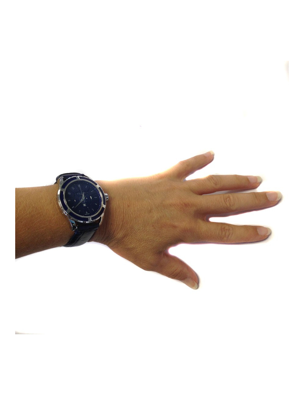 Watch CELINE in steel and bracelet ocean blue croco