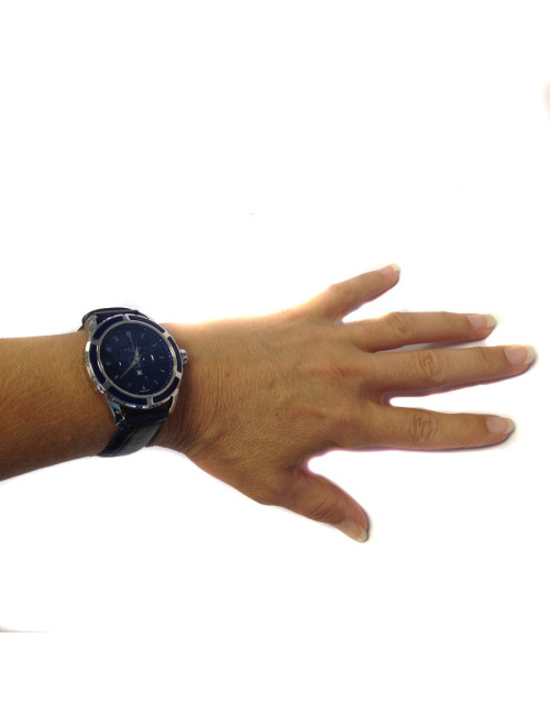 Watch CELINE in steel and bracelet ocean blue croco