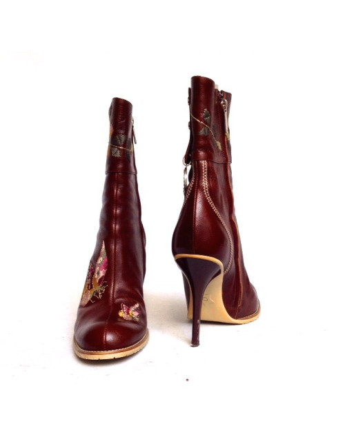 bottes à talons aiguilles DIOR t 38.5 en cuir 