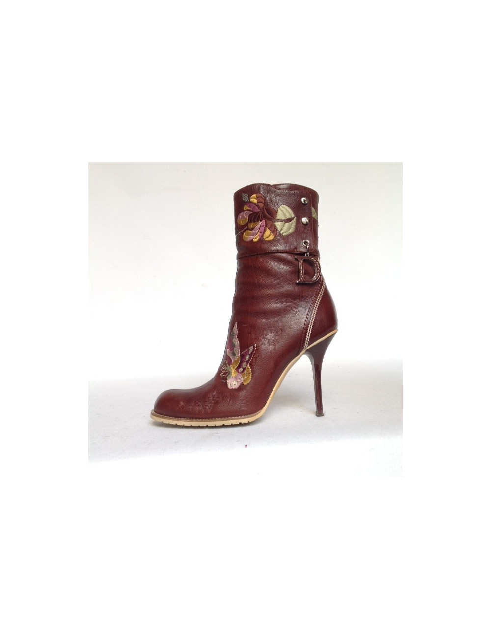 Bottes à talons aiguilles DIOR t 38.5 en cuir 