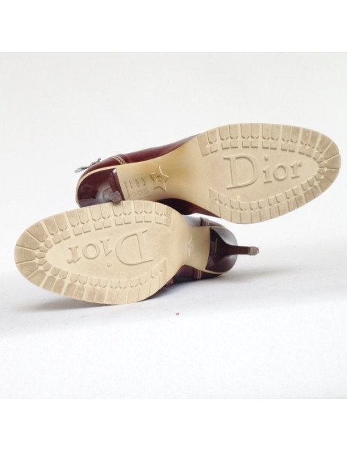Bottes à talons aiguilles DIOR t 38.5 en cuir 