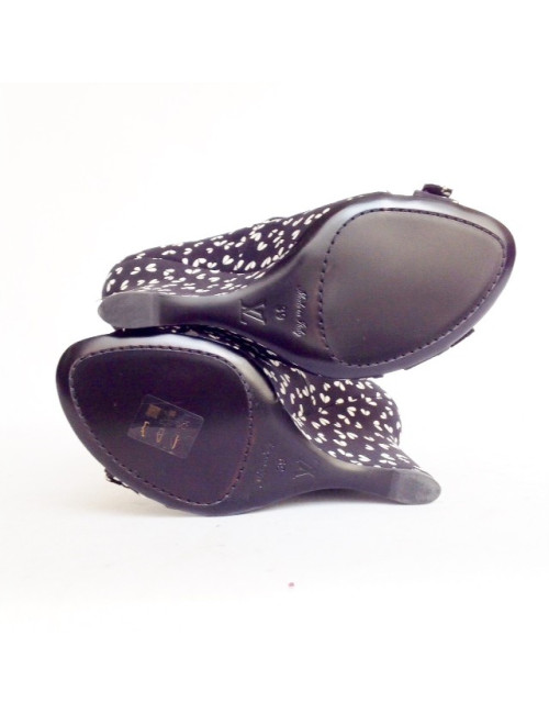 Escarpins compensés LOUIS VUITTON T. 39 en toile imprimée intérieur cuir