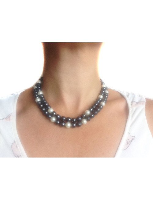 Collar Couture CHANEL double ranks beads