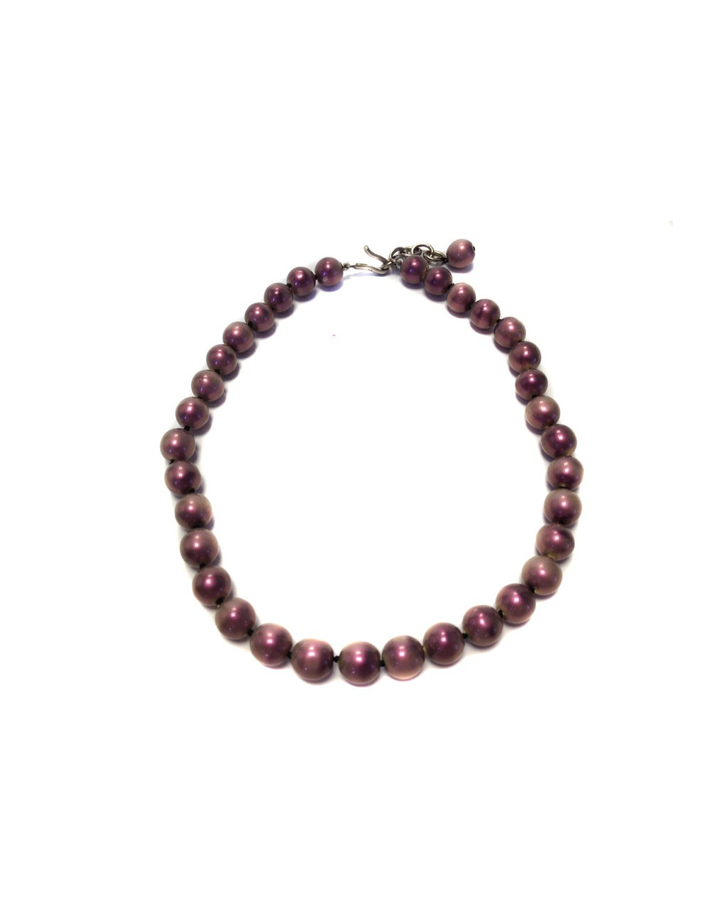 Collier CHANEL Vintage perles nacrées violette