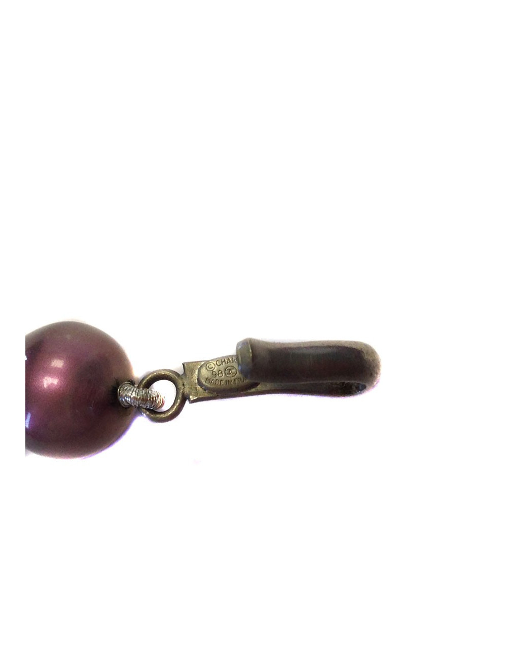 Collier CHANEL Vintage perles nacrées violette