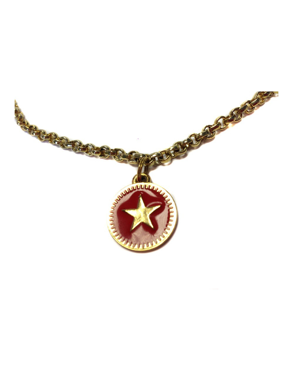 Necklace Chanel Golden mesh and medallion pattern chain star