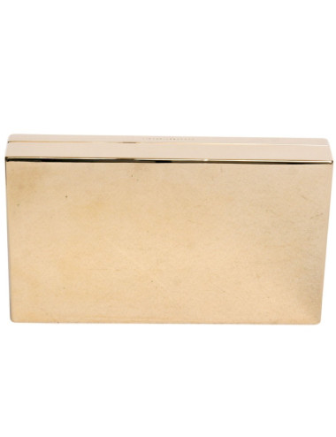 Sac clutch en métal VICTORIA BECKHAM en python fushia et laiton doré 2