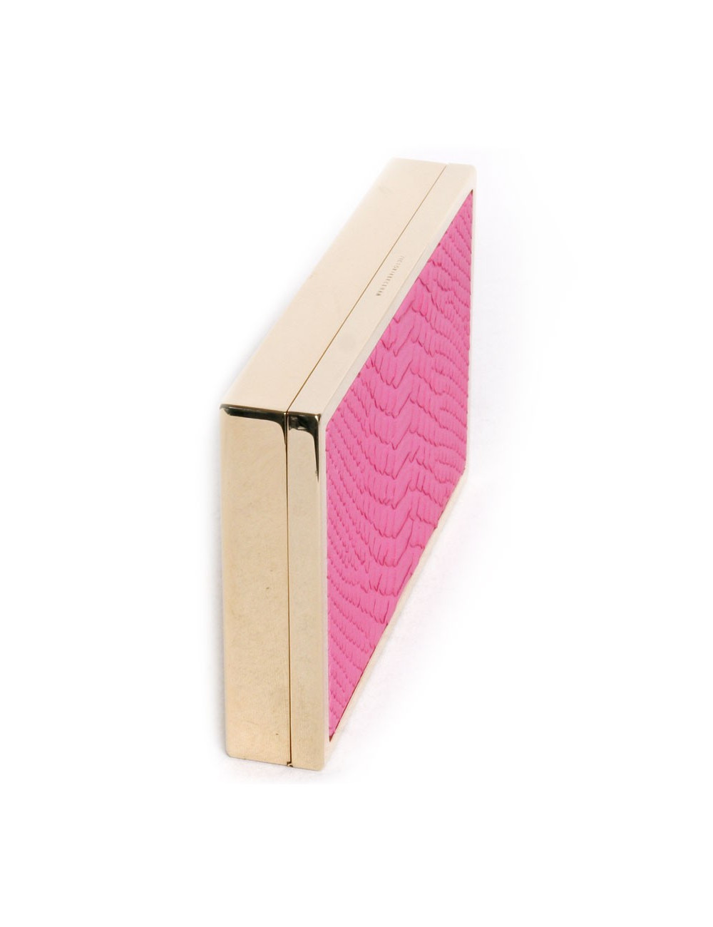 Bag clutch VICTORIA BECKHAM in python fushia and gold brass