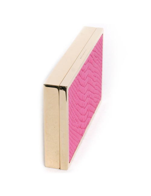 Bag clutch VICTORIA BECKHAM in python fushia and gold brass