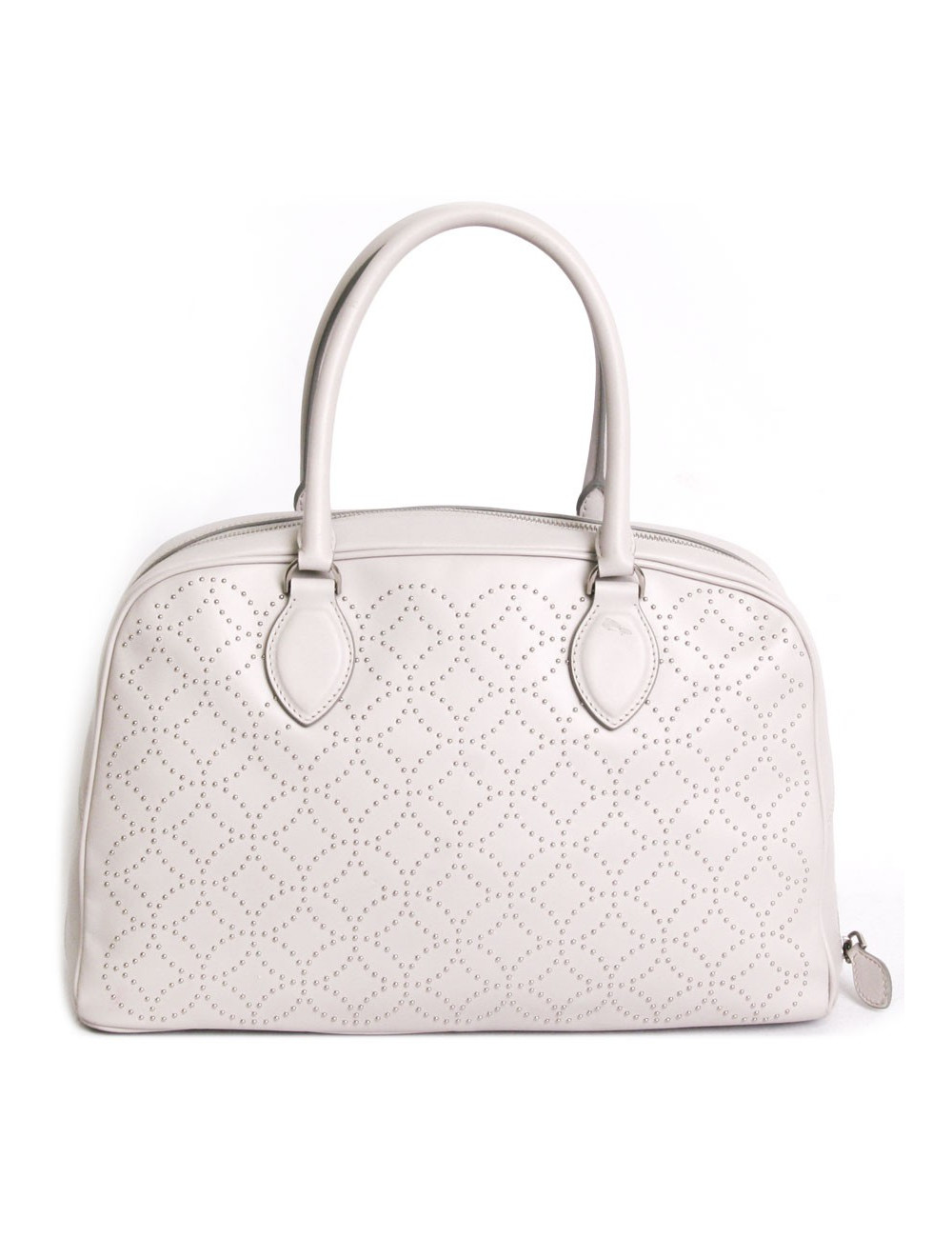Bag Arabesque ALAIA studded Pearl gray