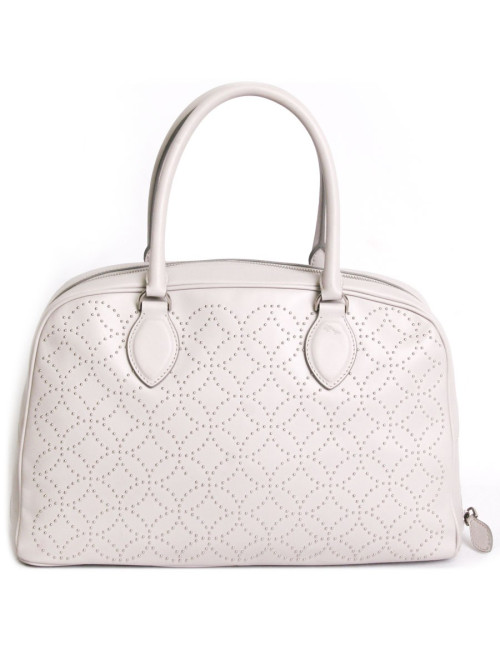 Bag Arabesque ALAIA studded Pearl gray