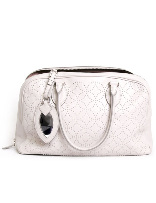 Bag Arabesque ALAIA studded Pearl gray