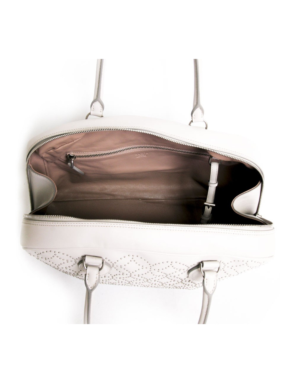 Bag Arabesque ALAIA studded Pearl gray