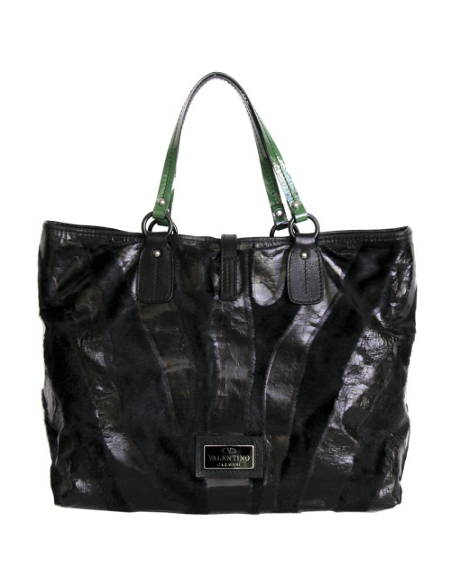 Bag Tote VALENTINO foal and black patent