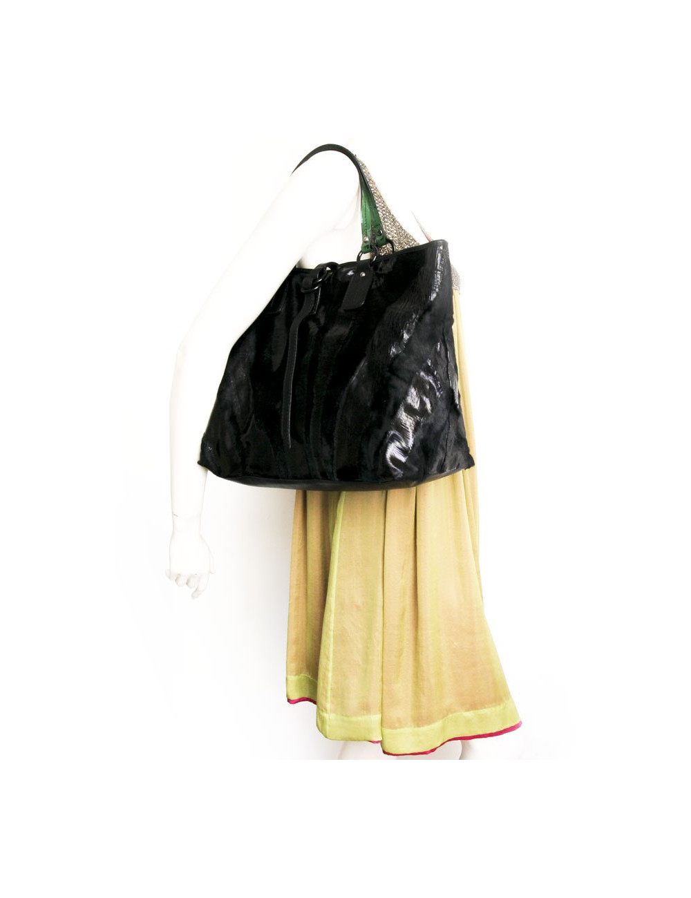 Bag Tote VALENTINO foal and black patent