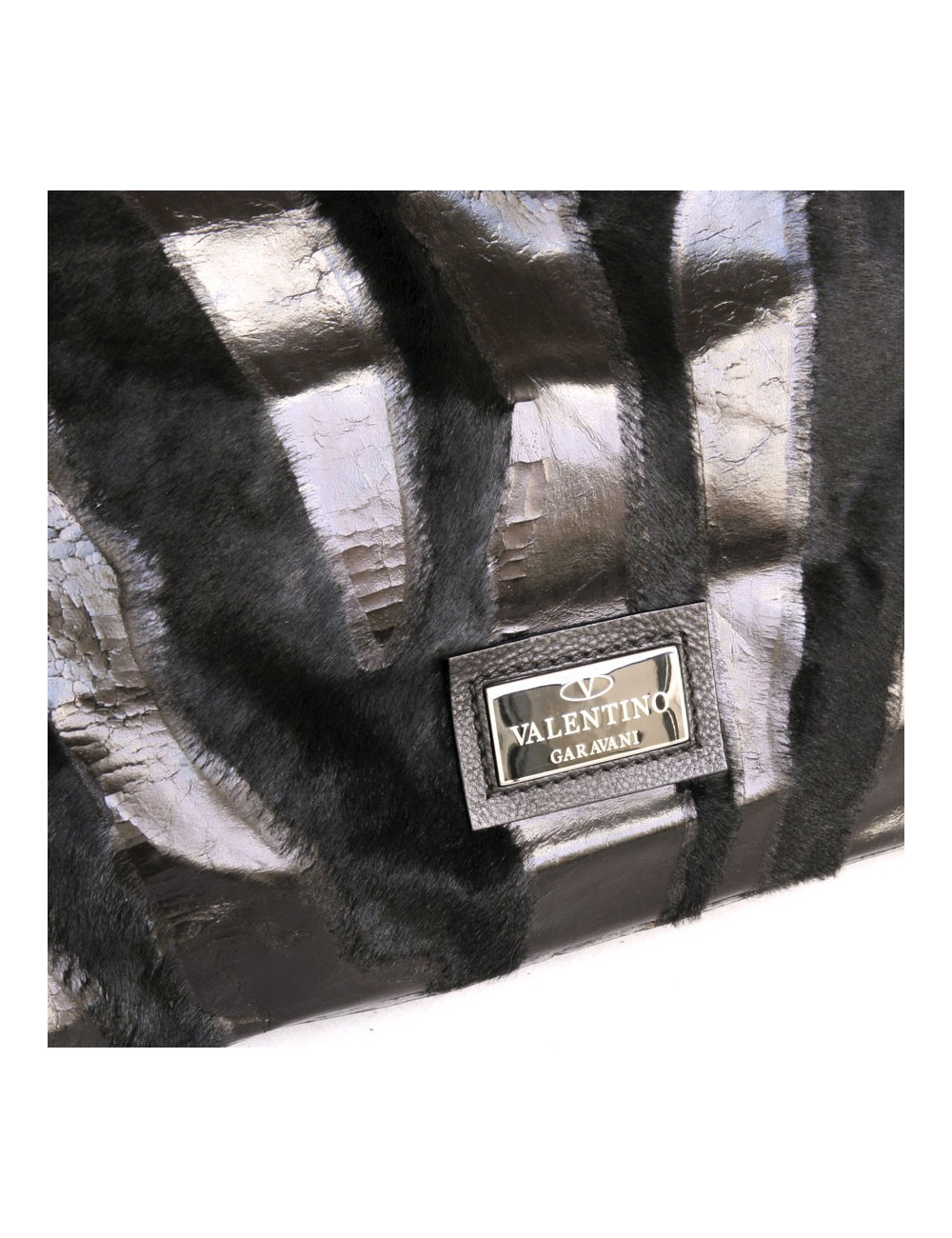 Sac cabas VALENTINO poulain  et verni noir