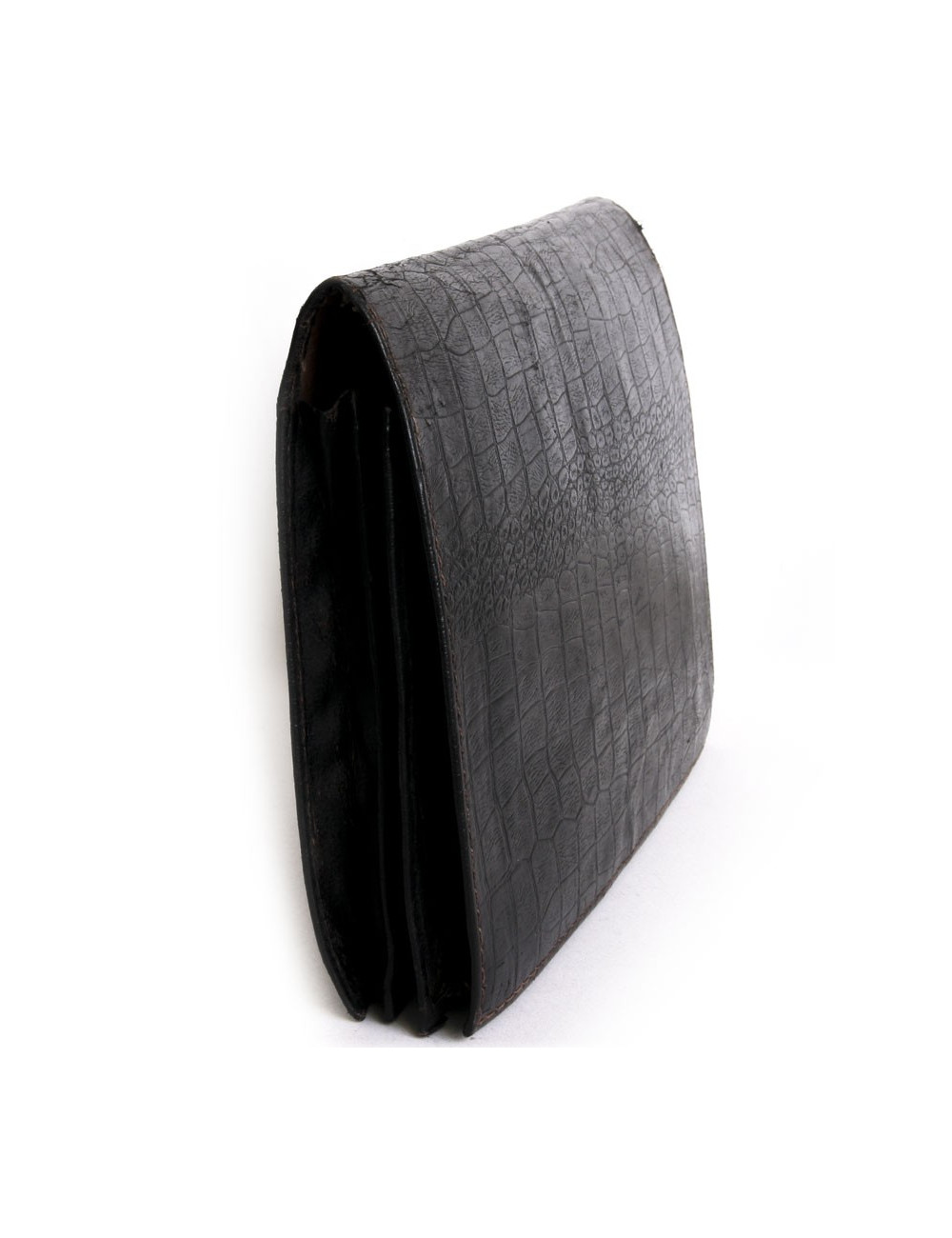 CHRISTIAN DIOR way Vintage black crocodile leather Briefcase