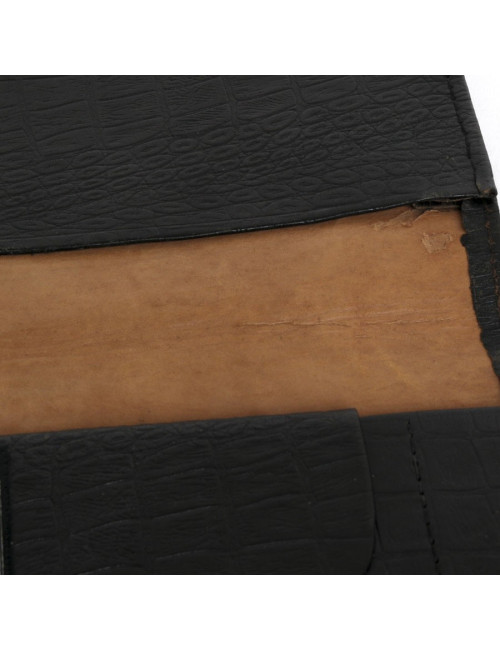 Porte-documents CHRISTIAN DIOR cuir façon croco noir