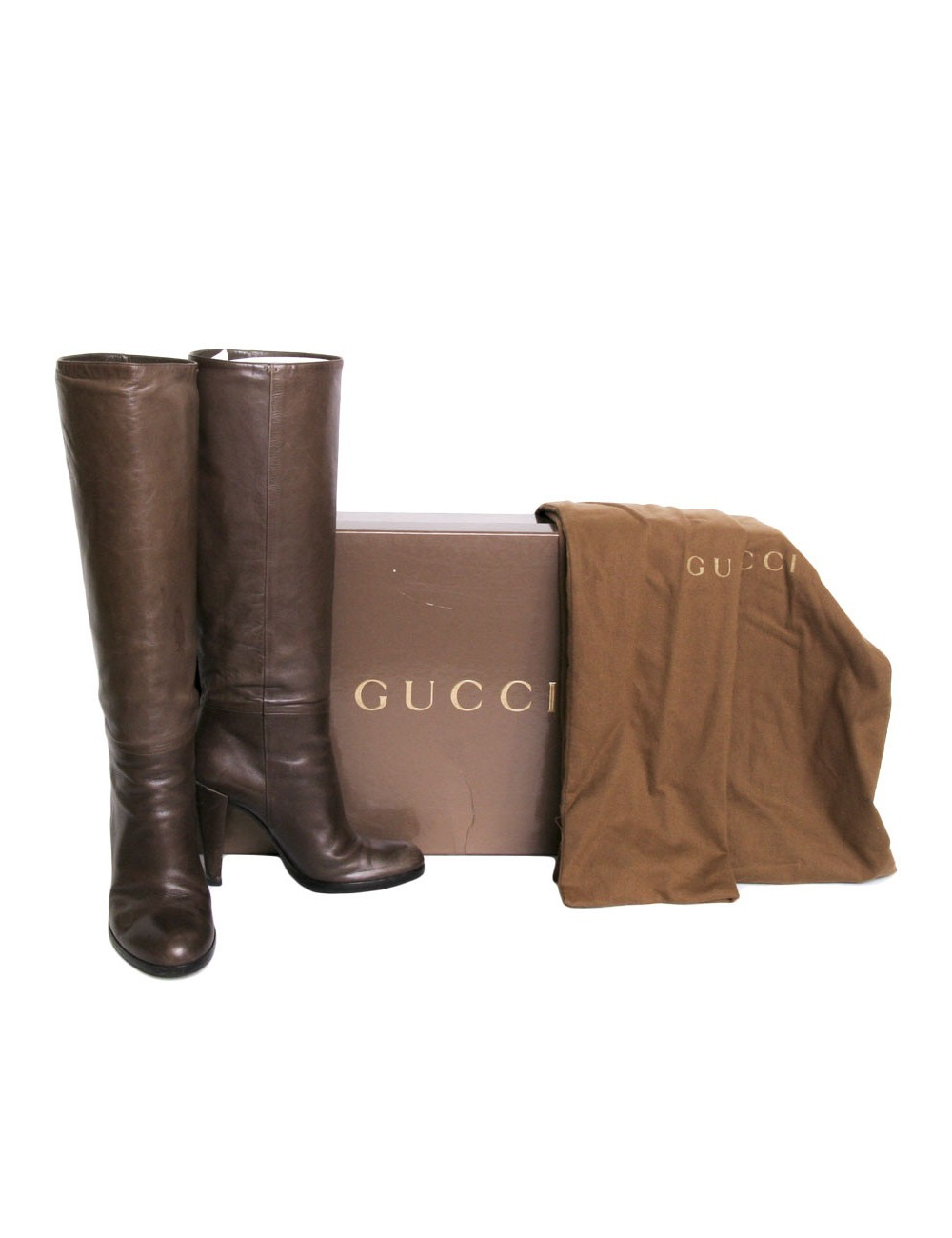Heels Gucci T 38 brown leather boots