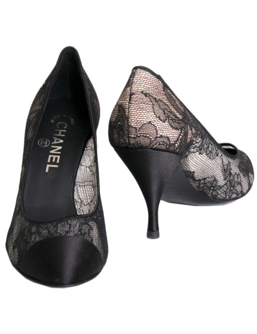 Escarpins Chanel T 36.5 noir  