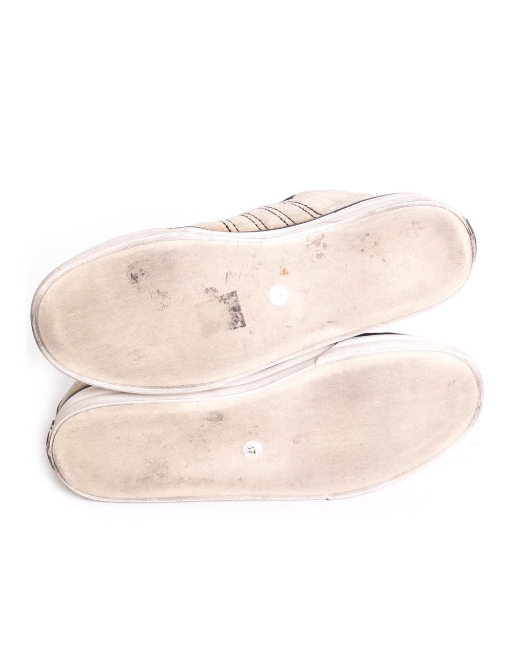 CHANEL T 37 ochre and Black Suede sneakers