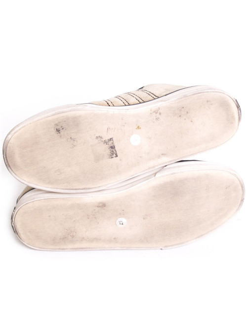 CHANEL T 37 ochre and Black Suede sneakers