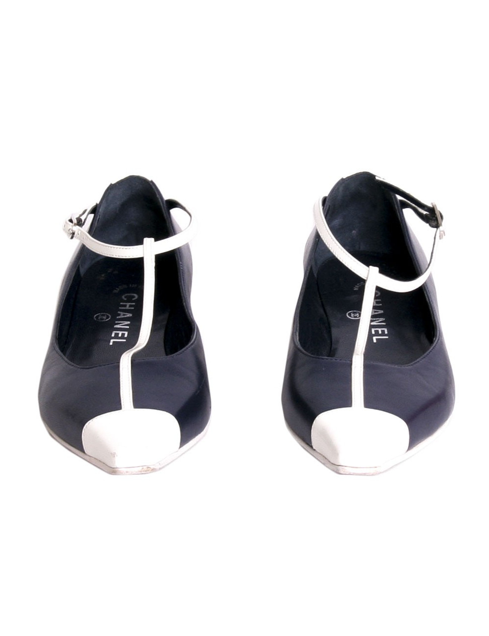 Ballerines CHANEL T 36 bicolores 