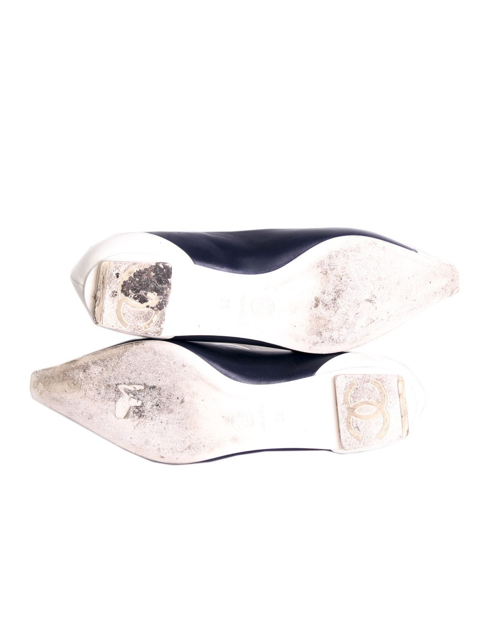 Ballerines CHANEL T 36 bicolores 