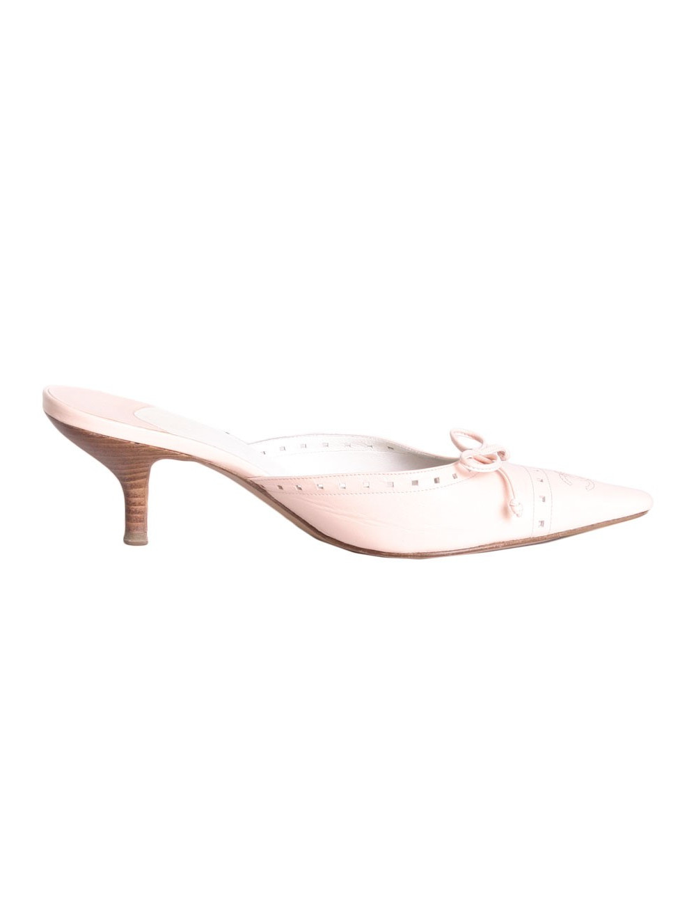 Mules in pink lambskin CHANEL T 36