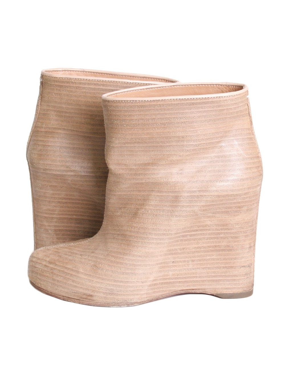 T38 MAISON MARTIN MARGIELA beige wedges boots