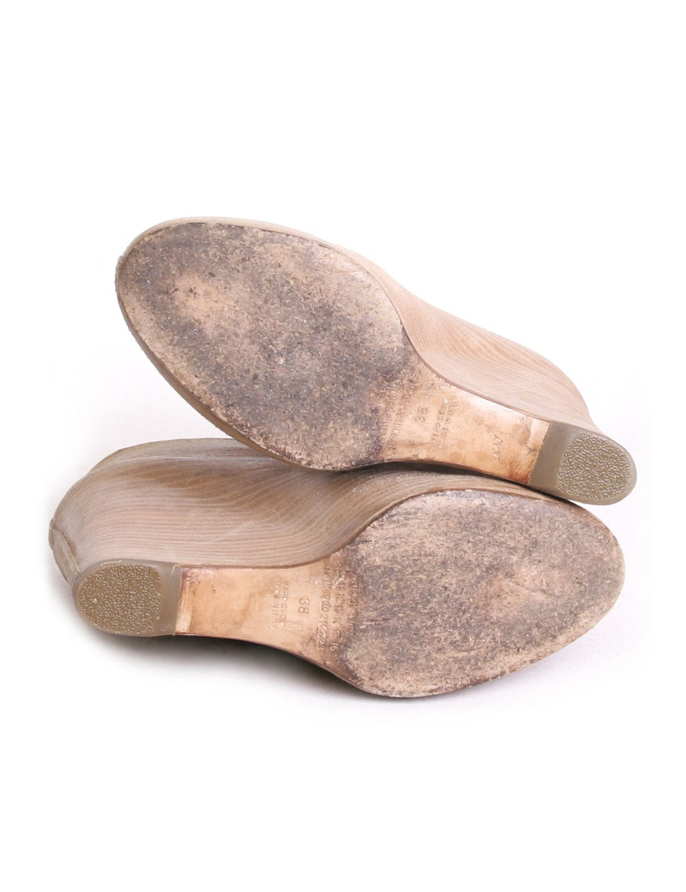 T38 MAISON MARTIN MARGIELA beige wedges boots