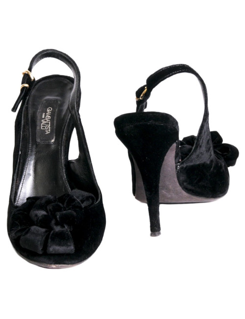 Escarpins GIAMBATTISTA VALLI T 38.5 en velours noir