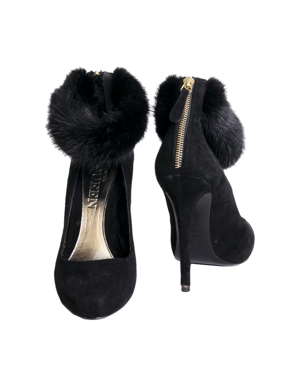 Escarpins ALEXANDER MCQUEEN T 38 en velours noir