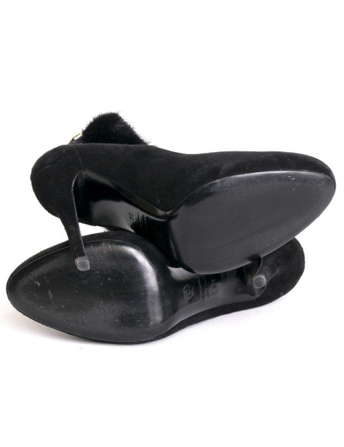 Escarpins ALEXANDER MCQUEEN T 38 en velours noir