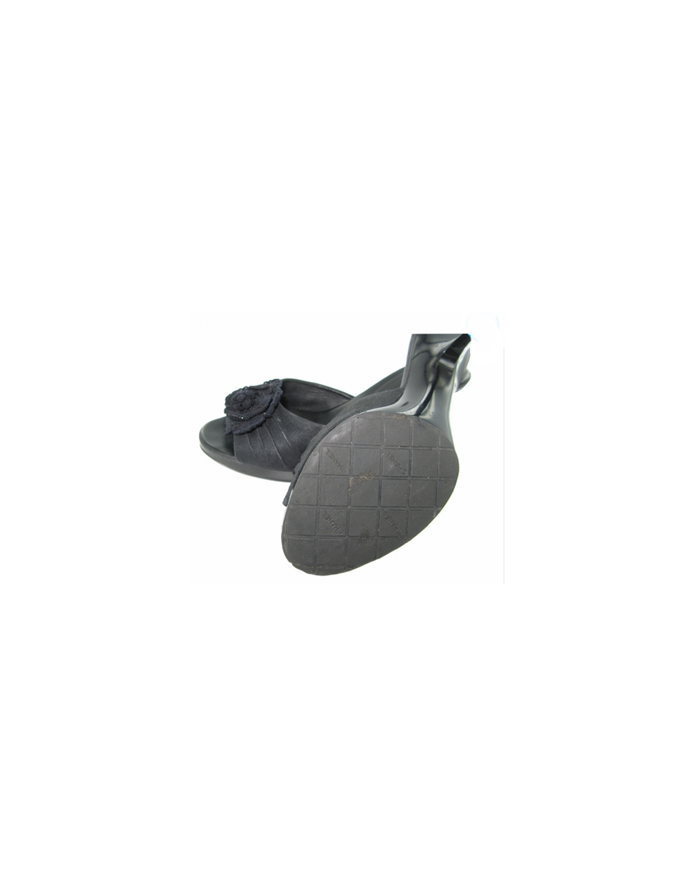 CHANEL T 36 black mules