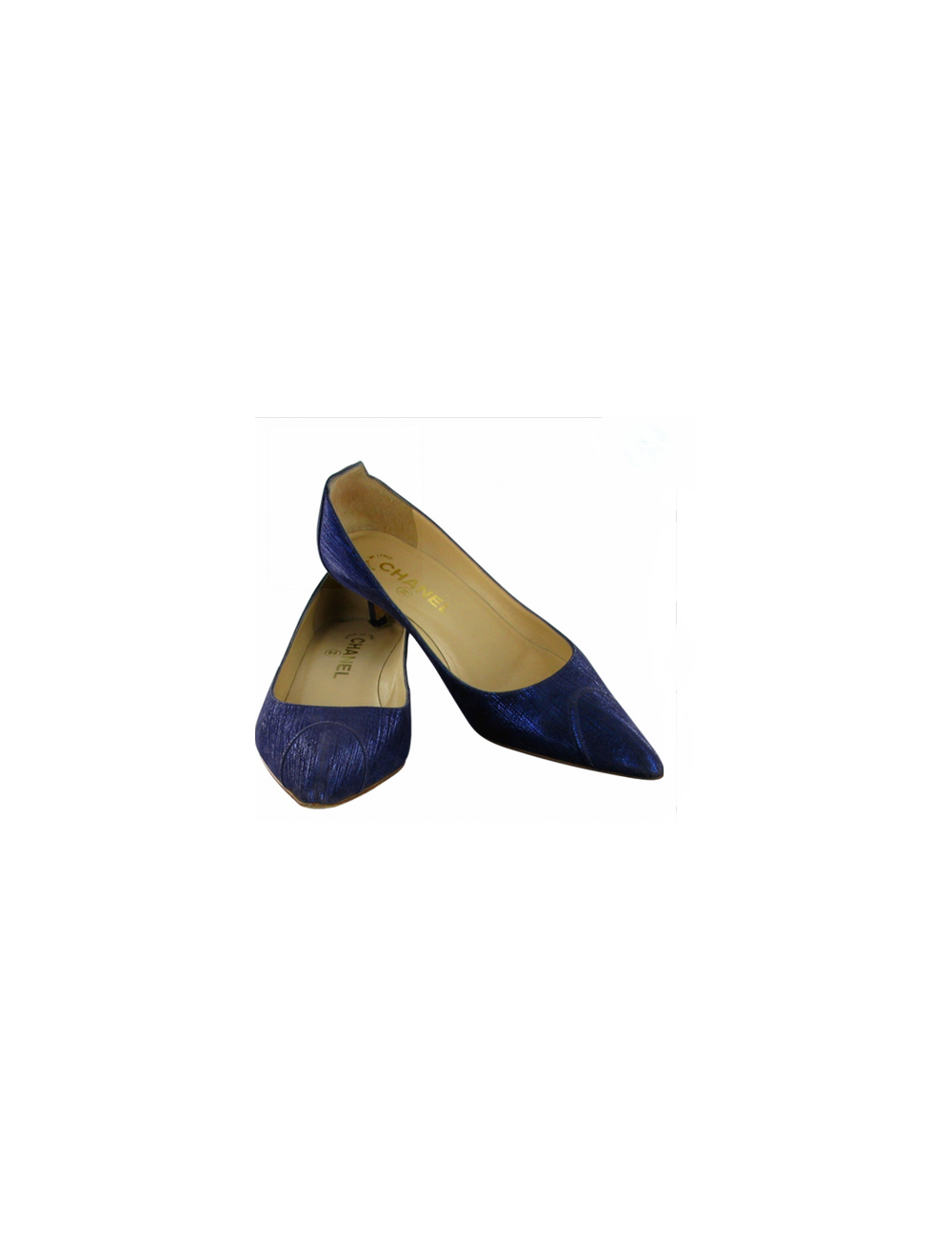 CHANEL T 36 iridescent purple pumps