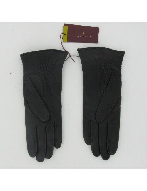 AGNELLE black leather gloves