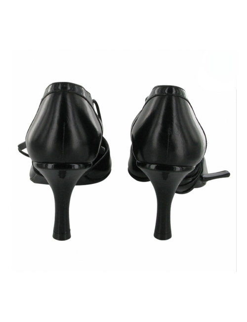 Shoes CHANEL T 35.5 varnished leather & black smooth