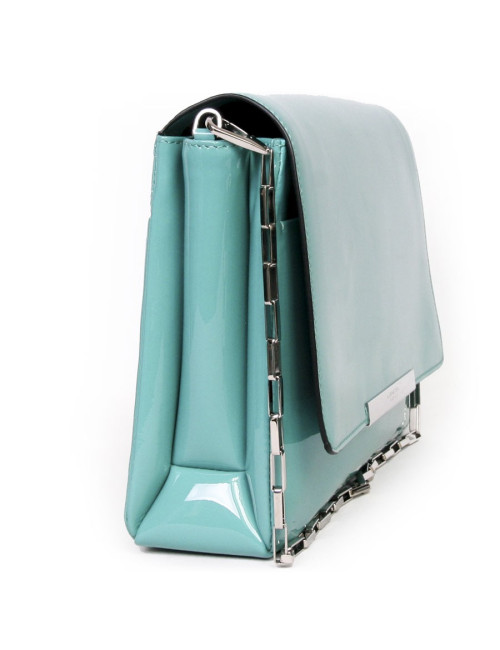 Sac Varenne de LANCEL  cuir verni turquoise