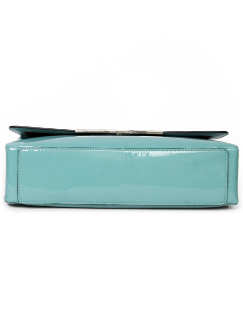 Sac Varenne de LANCEL  cuir verni turquoise