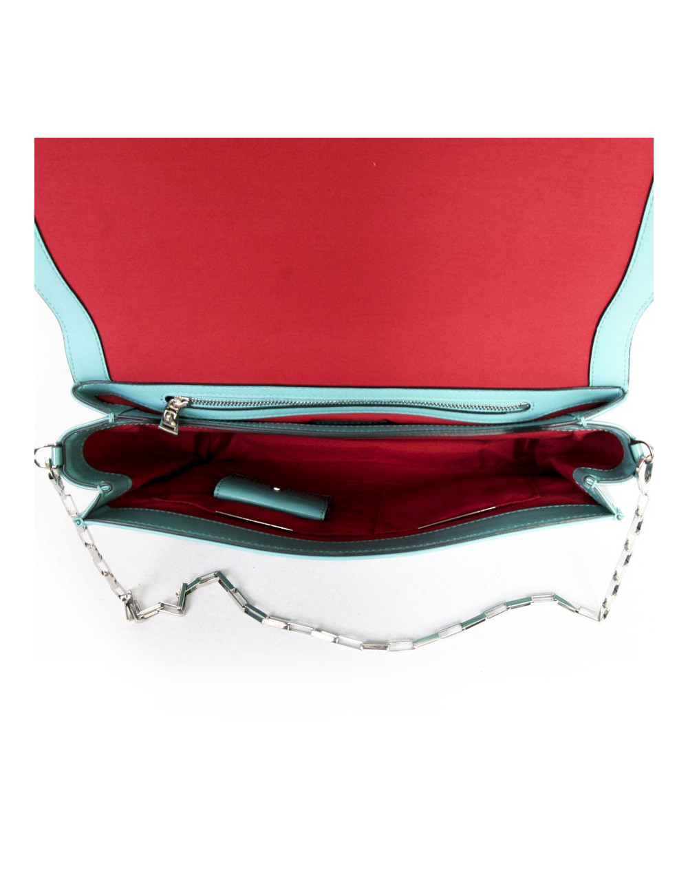 Sac Varenne de LANCEL  cuir verni turquoise