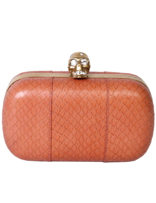   Minaudière ALEXANDER Mc QUEEN python corail