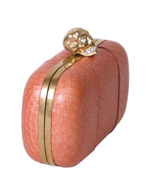   Minaudière ALEXANDER Mc QUEEN python corail
