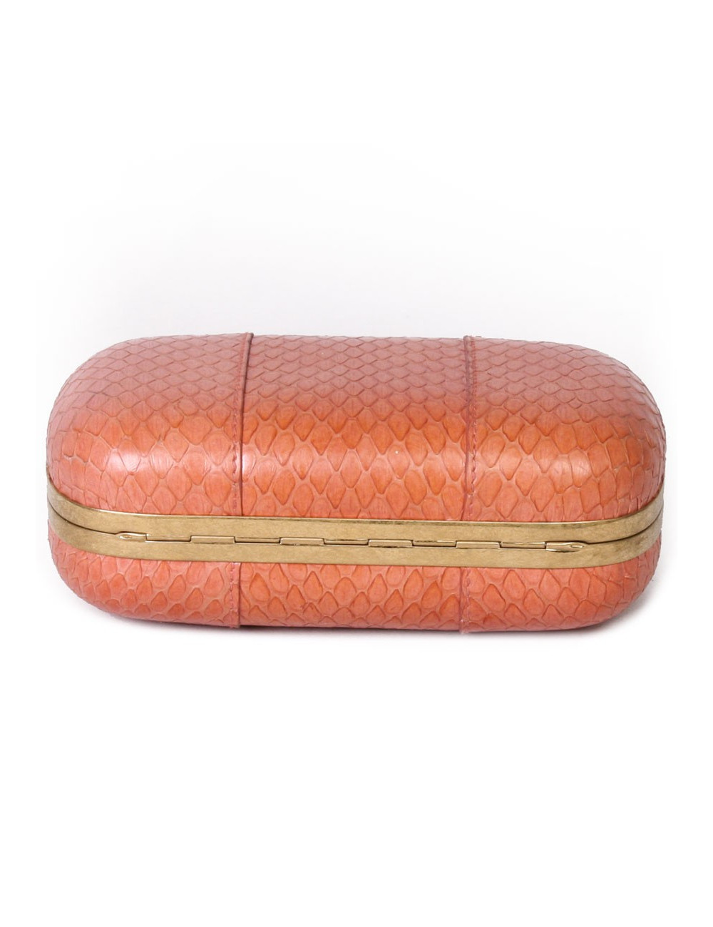 Clutch skull ALEXANDER McQUEEN python coral