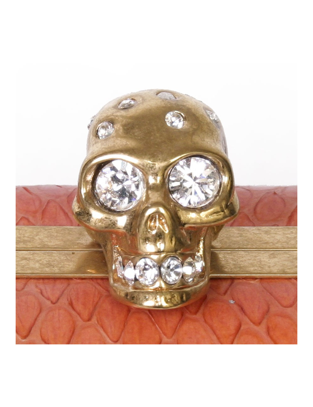   Minaudière ALEXANDER Mc QUEEN python corail