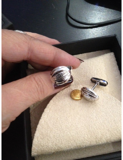 Boutons de manchette BULGARI ARGENT 