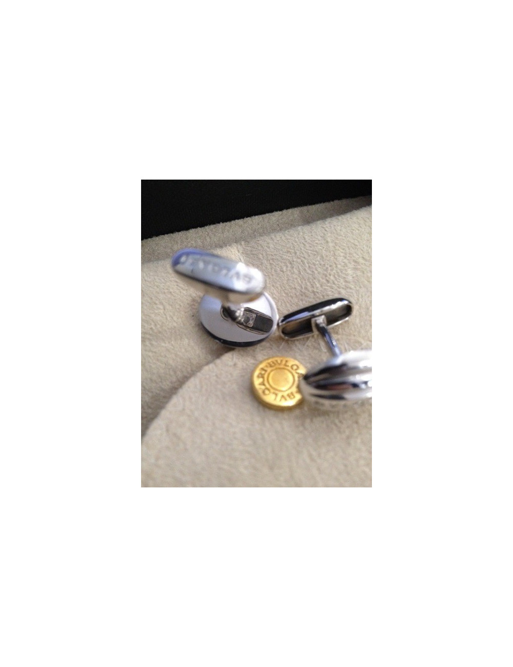Boutons de manchette BULGARI ARGENT 