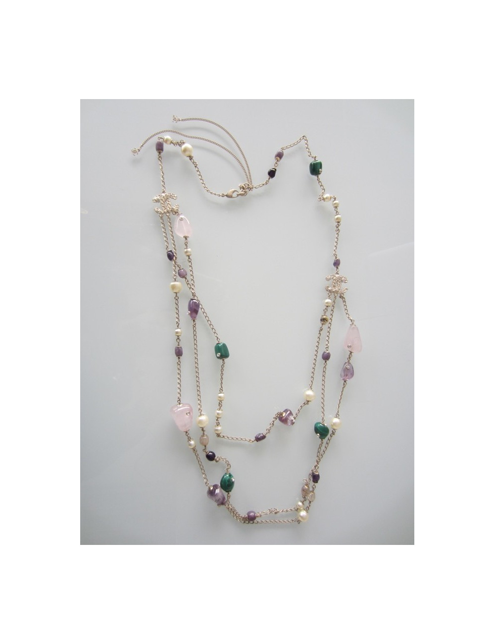 Saltire triple pearls & stones CHANEL